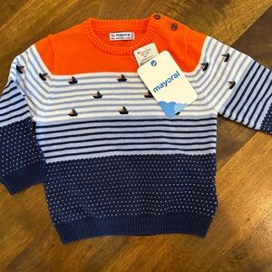 Mayoral button shoulder cotton sweater 12 months